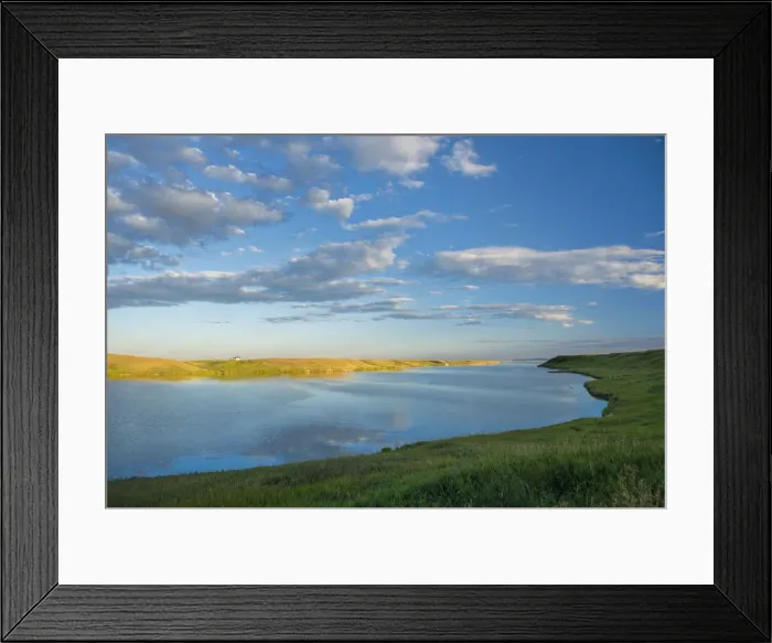 Framed Print : Canada, Alberta, Stavely, prairie landscape and pine coulee reservoir Framed Print : Canada, Alberta, Stavely, prairie landscape and pine coulee reservoir