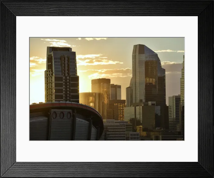Framed Print : Canada, Alberta, Calgary, skyline at sunset Framed Print : Canada, Alberta, Calgary, skyline at sunset