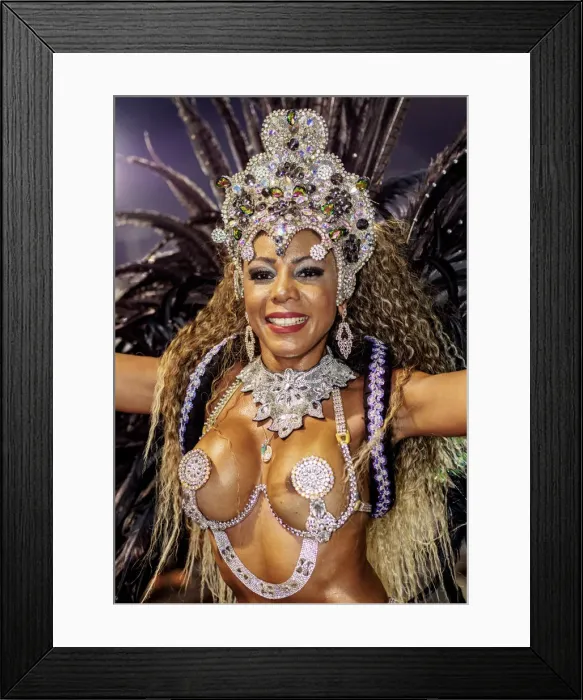 Framed Print : Brazil, State of Rio de Janeiro, City of Rio de Janeiro, Samba Dancer in the Carnival Framed Print : Brazil, State of Rio de Janeiro, City of Rio de Janeiro, Samba Dancer in the Carnival