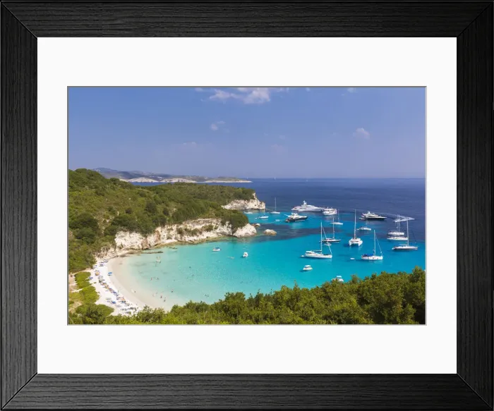 Framed Print : Western Europe, Greece, Ionian Islands, Paxos, Antipaxos