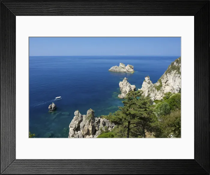 Framed Print : Coast of Paleokastritsa, Corfu, Ionian Islands, Greece Framed Print : Coast of Paleokastritsa, Corfu, Ionian Islands, Greece