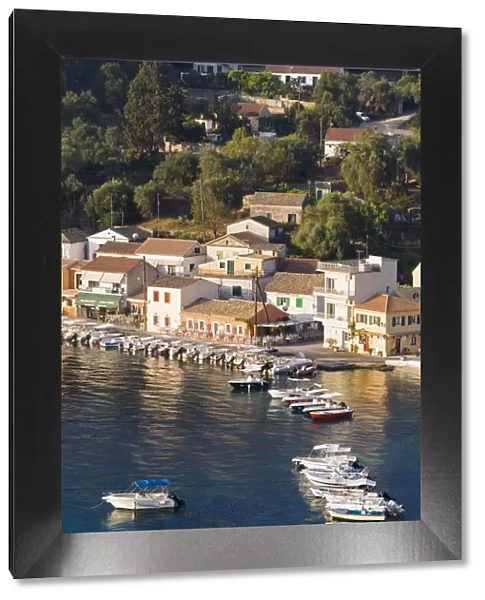 Western Europe, Greece, Ionian Islands, Paxos. The picturesque harbour of Loggos