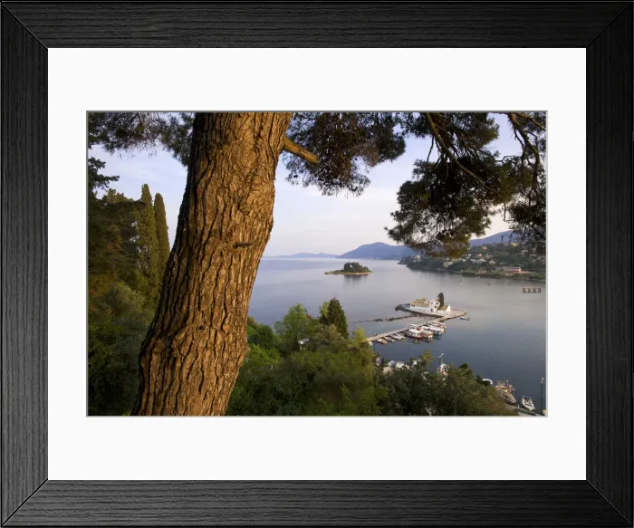 Framed Print : Vlacherna Monastery, Corfu, Ionian Islands, Greece Framed Print : Vlacherna Monastery, Corfu, Ionian Islands, Greece