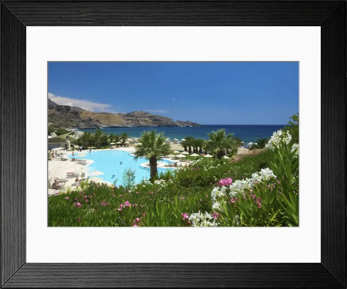 Framed Print : Swimming Pool at Damnoni Beach near Plakias, Crete, Greece Framed Print : Swimming Pool at Damnoni Beach near Plakias, Crete, Greece