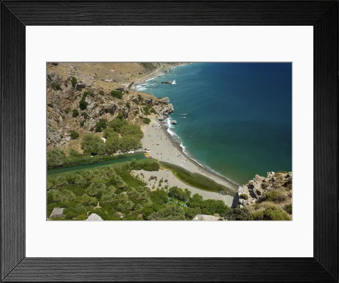 Framed Print : Preveli Beach, South Coast, Crete, Greece Framed Print : Preveli Beach, South Coast, Crete, Greece