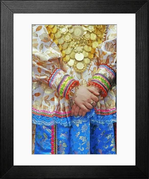 Framed Print : Dress with old Byzantine coins, Olymbos, Karpathos, Dodecanese islands, Greece Framed Print : Dress with old Byzantine coins, Olymbos, Karpathos, Dodecanese islands, Greece