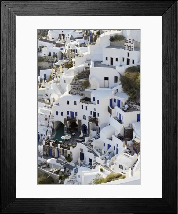 Framed Print : Oia, Santorini, Kyclades, South Aegean, Greece, Europe