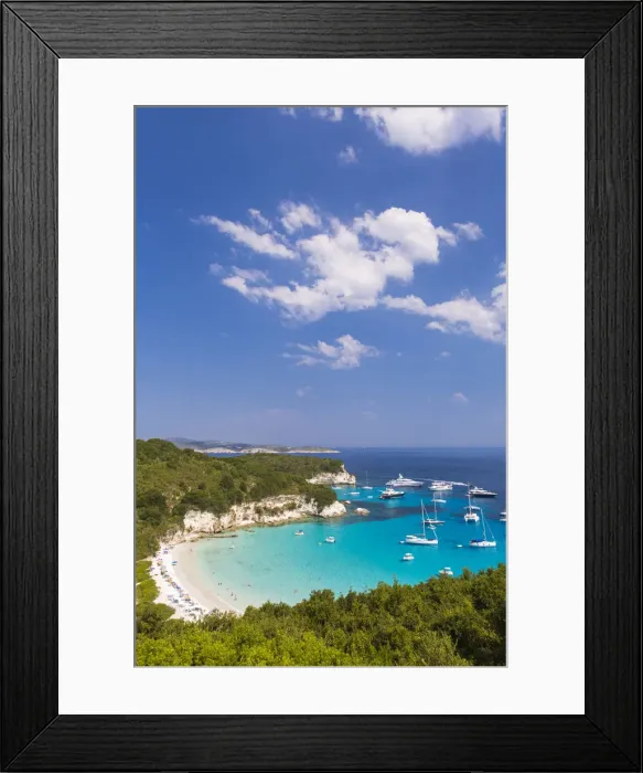 Framed Print : Western Europe, Greece, Ionian Islands, Paxos, Antipaxos Framed Print : Western Europe, Greece, Ionian Islands, Paxos, Antipaxos
