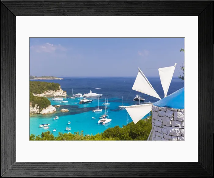 Framed Print : Western Europe, Greece, Ionian Islands, Paxos, Antipaxos