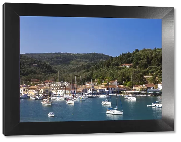Western Europe, Greece, Ionian Islands, Paxos. The waterfront at Lakka