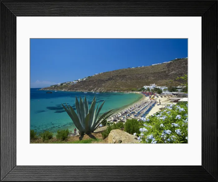 Framed Print : Platis Gialos, Mykonos, Cyclades, Greece