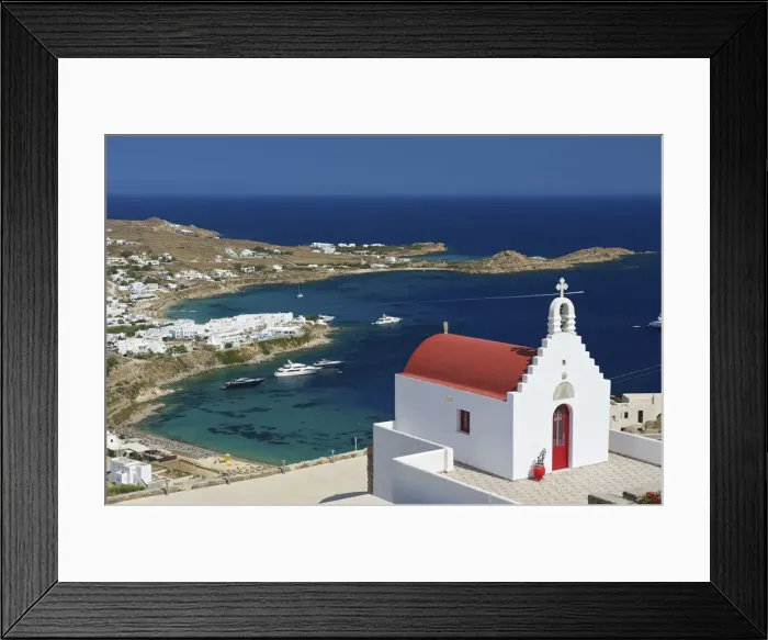 Framed Print : Chapel in Platis Gialos, Mykonos, Cyclades, Greece Framed Print : Chapel in Platis Gialos, Mykonos, Cyclades, Greece