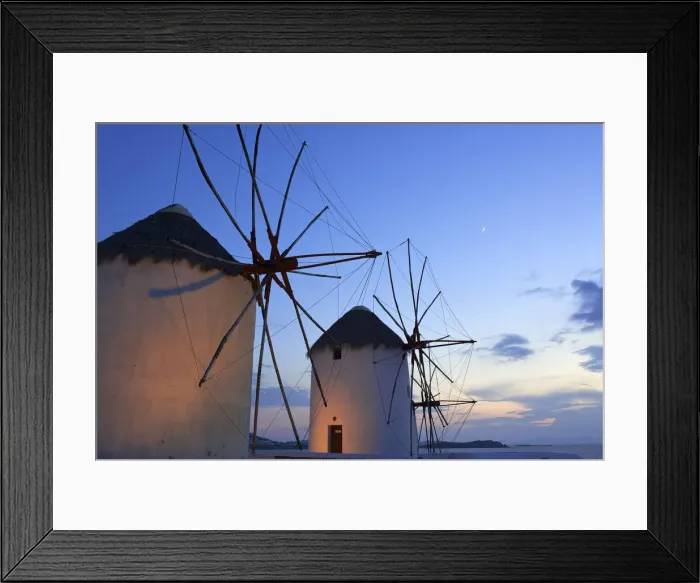 Framed Print : Windmills Kato Mili, Mykonos-Town, Mykonos, Cyclades, Greece Framed Print : Windmills Kato Mili, Mykonos-Town, Mykonos, Cyclades, Greece