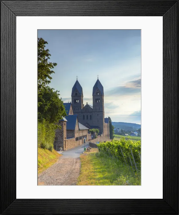 Framed Print : St Hildegard Abbey and vineyards, Rudesheim, Rhineland-Palatinate, Germany Framed Print : St Hildegard Abbey and vineyards, Rudesheim, Rhineland-Palatinate, Germany