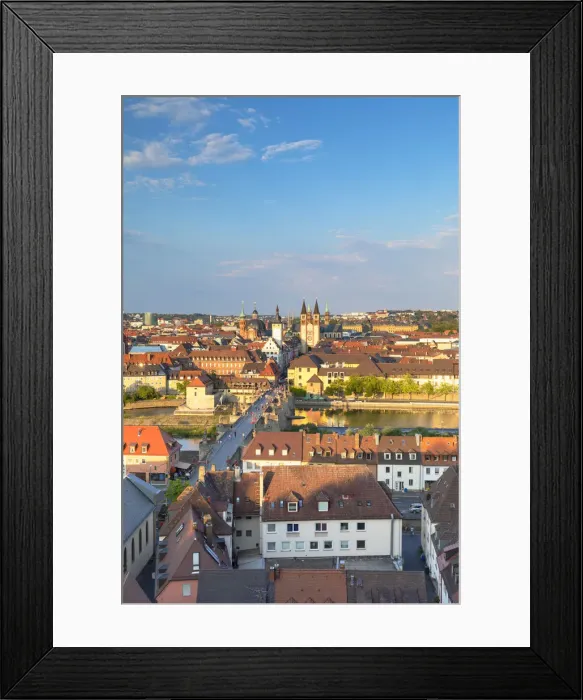 Framed Print : View of Wurzburg, Bavaria, Germany Framed Print : View of Wurzburg, Bavaria, Germany