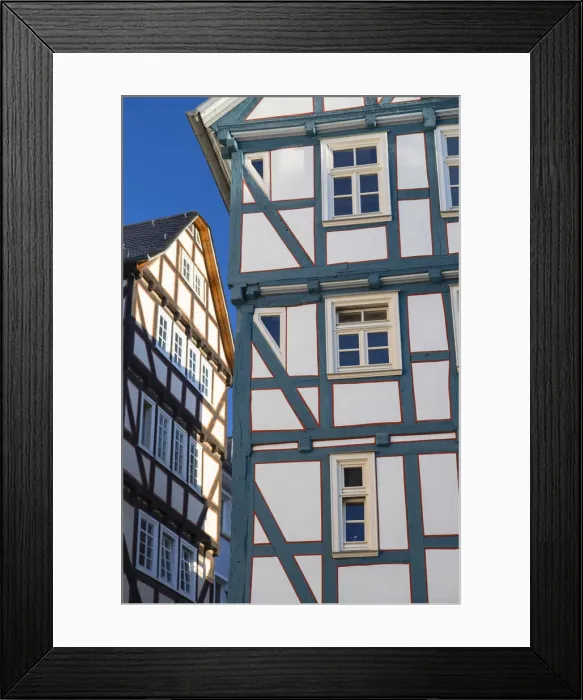 Framed Print : Half-timbered building, Marburg, Hesse, Germany Framed Print : Half-timbered building, Marburg, Hesse, Germany