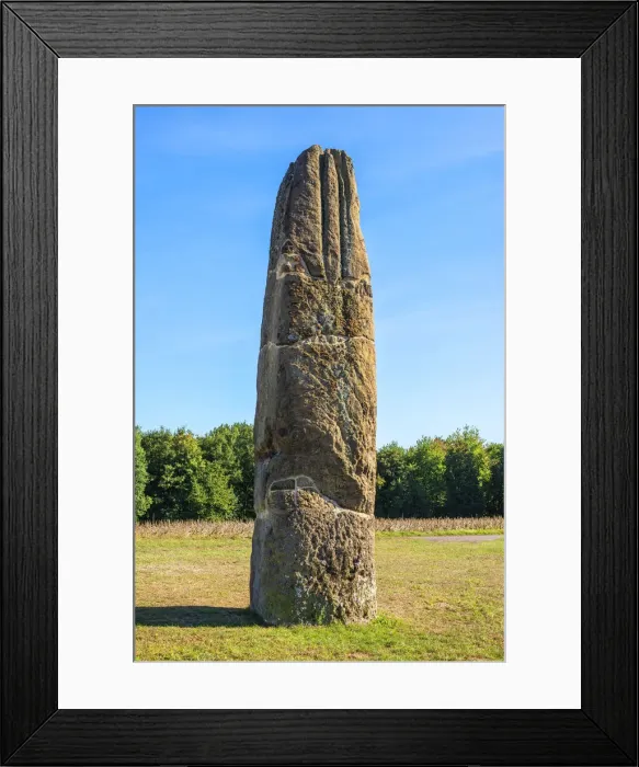 Framed Print : 4000 year-old Gollenstein, tallest menhir of central Europe, Blieskastel, Saarland Framed Print : 4000 year-old Gollenstein, tallest menhir of central Europe, Blieskastel, Saarland