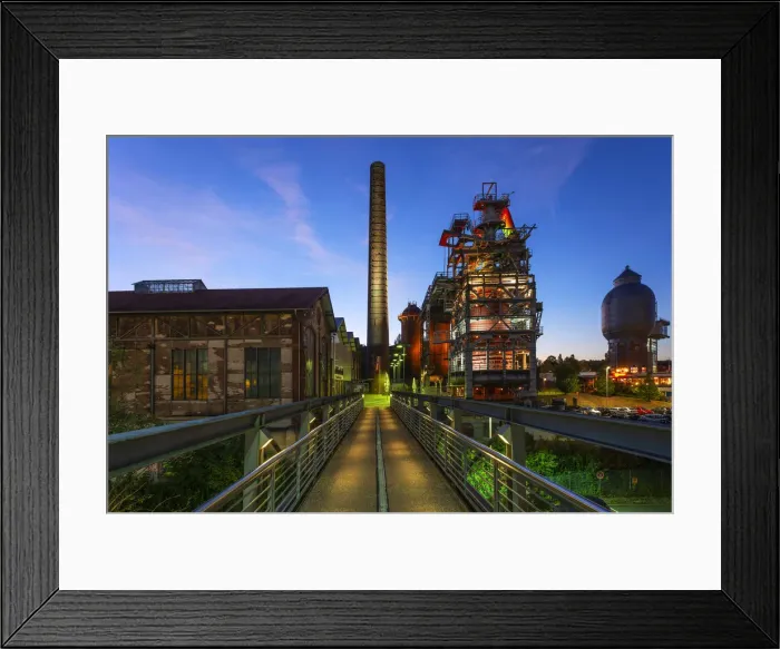 Framed Print : Industrial memorial and cultural center of the old ironworks at Neunkirchen, Saarland Framed Print : Industrial memorial and cultural center of the old ironworks at Neunkirchen, Saarland