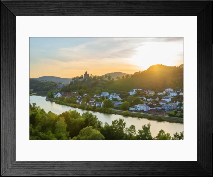 Framed Print : View at Saarburg with Saarburg castle and river Saar, Rhineland-Palatinate, Germany Framed Print : View at Saarburg with Saarburg castle and river Saar, Rhineland-Palatinate, Germany