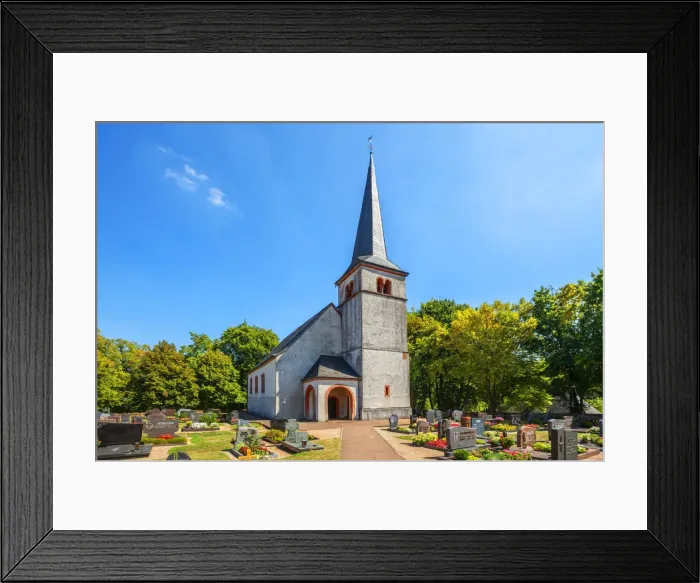 Framed Print : Church on the cemetry for soldiers-killed-in-action, Kastel-Staadt, Rhineland-Palatinate Framed Print : Church on the cemetry for soldiers-killed-in-action, Kastel-Staadt, Rhineland-Palatinate