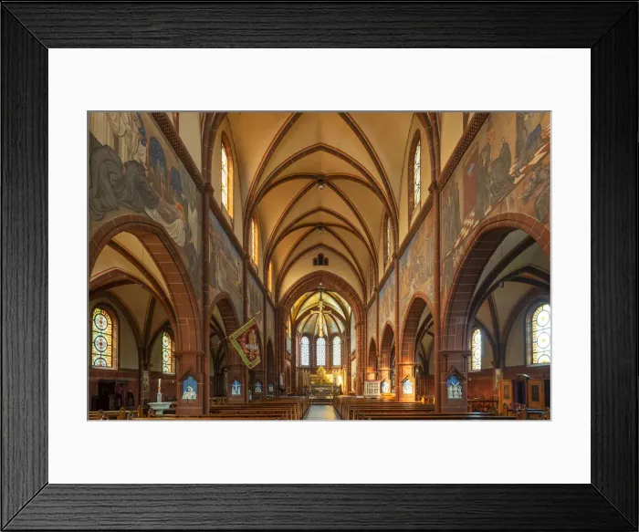 Framed Print : Church St. Lutwinus, Mettlach, Saarland, Germany Framed Print : Church St. Lutwinus, Mettlach, Saarland, Germany
