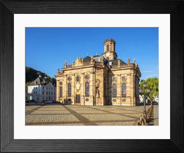 Framed Print : Ludwigs church at SaarbrAocken, Saarland, Germany Framed Print : Ludwigs church at SaarbrAocken, Saarland, Germany