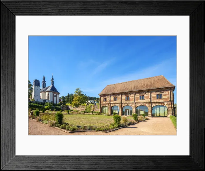 Framed Print : Renaissance orangery and castle church, Blieskastel, Saarland, Germany Framed Print : Renaissance orangery and castle church, Blieskastel, Saarland, Germany