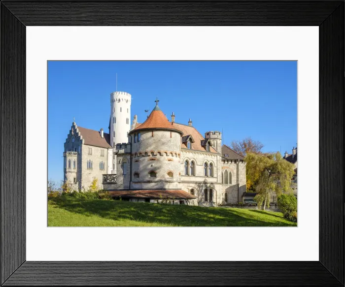 Framed Print : Schloss Lichtenstein castle in autumn, Reutlingen, Baden-WAorttemberg, Germany Framed Print : Schloss Lichtenstein castle in autumn, Reutlingen, Baden-WAorttemberg, Germany