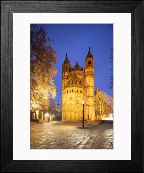 Framed Print : St Peters Cathedral at dusk, Worms, Rhineland-Palatinate, Germany Framed Print : St Peters Cathedral at dusk, Worms, Rhineland-Palatinate, Germany