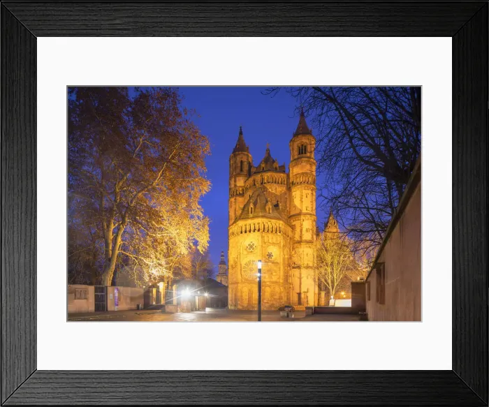 Framed Print : St Peters Cathedral at dusk, Worms, Rhineland-Palatinate, Germany Framed Print : St Peters Cathedral at dusk, Worms, Rhineland-Palatinate, Germany