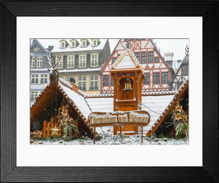 Framed Print : Frankfurt Christmas Market, Frankfurt am Main, Hesse, Germany