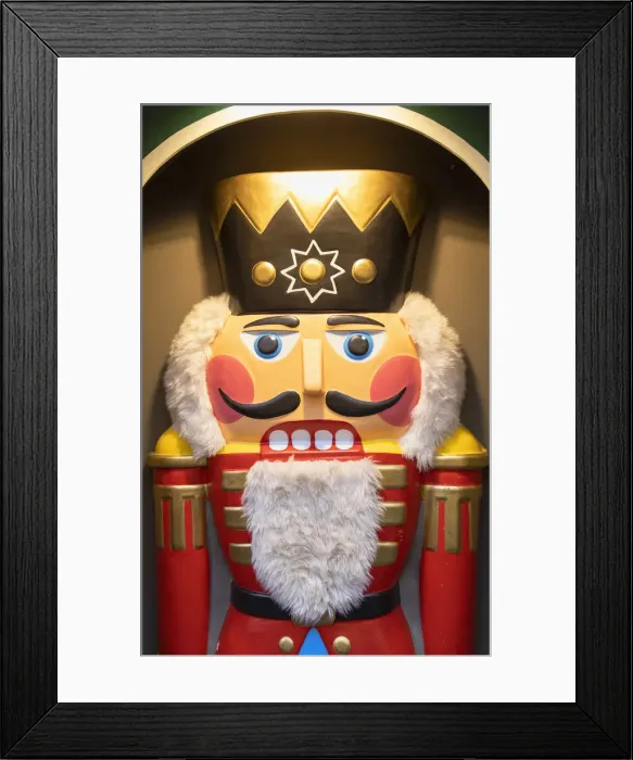Framed Print : Soldier statue at Frankfurt Christmas Market, Frankfurt am Main, Hesse, Germany
