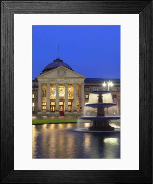 Framed Print : Kurhaus at dawn, Wiesbaden, Hesse, Germany Framed Print : Kurhaus at dawn, Wiesbaden, Hesse, Germany