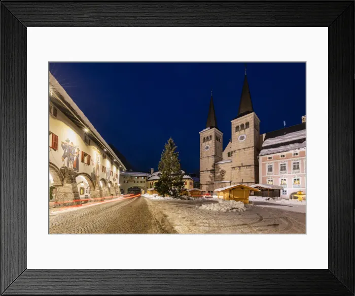 Framed Print : Collegiate Church of St Peter and John the Baptist, Schlossplatz square, Berchtesgaden Framed Print : Collegiate Church of St Peter and John the Baptist, Schlossplatz square, Berchtesgaden