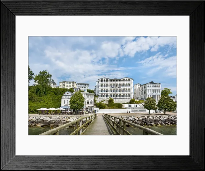 Framed Print : Pier and promenade, Sassnitz, RAogen Island, Mecklenburg-Western Pomerania, Germany Framed Print : Pier and promenade, Sassnitz, RAogen Island, Mecklenburg-Western Pomerania, Germany