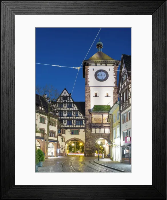 Framed Print : Germany, Baden-WAorttemberg, Freiburg im Breisgau. Schwabentor (Swabian Gate) at night Framed Print : Germany, Baden-WAorttemberg, Freiburg im Breisgau. Schwabentor (Swabian Gate) at night