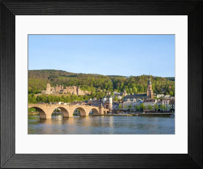 Framed Print : Germany, Baden-WAorttemberg, Heidelberg. Alte Brucke (old bridge) and Schloss Heidelberg Framed Print : Germany, Baden-WAorttemberg, Heidelberg. Alte Brucke (old bridge) and Schloss Heidelberg