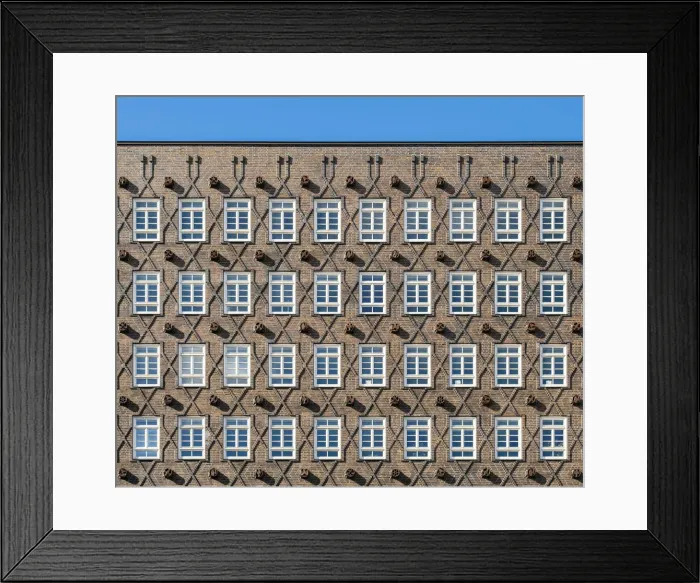 Framed Print : Germany, Hamburg, Altstadt (old town). Sprinkenhof historic brick exprssionist office