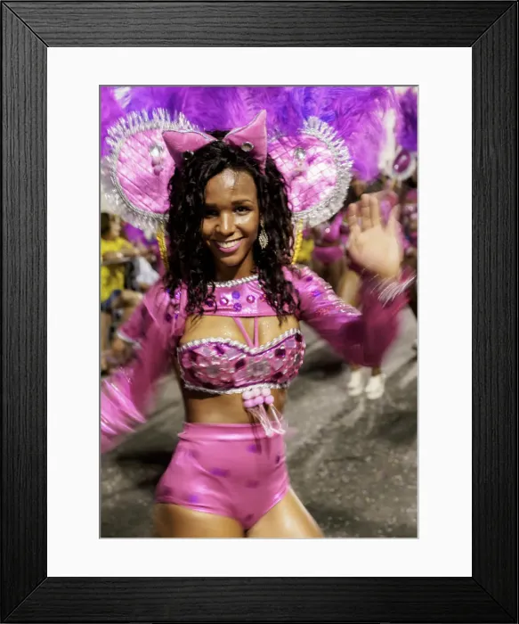 Framed Print : Brazil, State of Rio de Janeiro, City of Rio de Janeiro, Samba Dancer in the Carnival Framed Print : Brazil, State of Rio de Janeiro, City of Rio de Janeiro, Samba Dancer in the Carnival