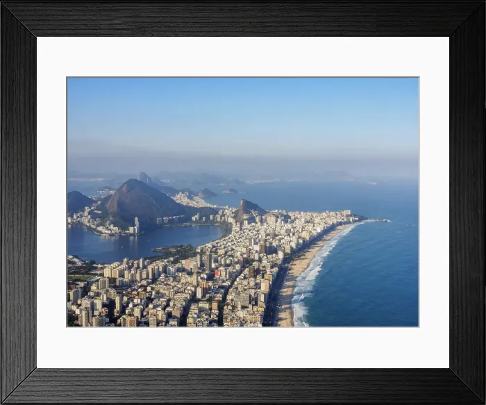 Framed Print : Leblon and Ipanema Neighbourhoods seen from the Dois Irmaos Mountain, Rio de Janeiro Framed Print : Leblon and Ipanema Neighbourhoods seen from the Dois Irmaos Mountain, Rio de Janeiro