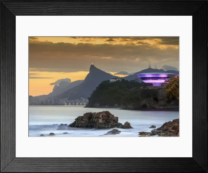 Framed Print : Brazil, Niteroi, view of the Rio de Janeiro landscape from Niteroi city with Oscar Framed Print : Brazil, Niteroi, view of the Rio de Janeiro landscape from Niteroi city with Oscar