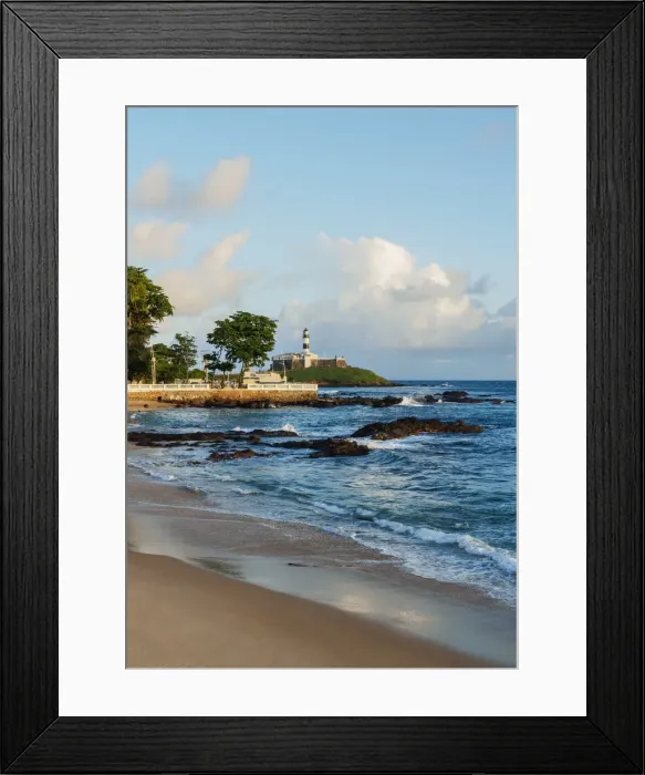Framed Print : Coastal View, Barra Neighbourhood, Salvador, State of Bahia, Brazil Framed Print : Coastal View, Barra Neighbourhood, Salvador, State of Bahia, Brazil
