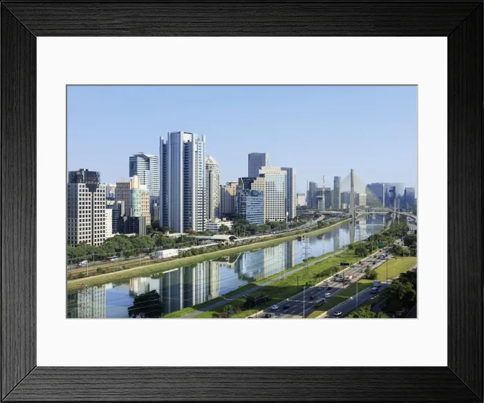 Framed Print : Brazil, Sao Paulo, the new business district of Berrini in Brooklin, the Marginal Framed Print : Brazil, Sao Paulo, the new business district of Berrini in Brooklin, the Marginal