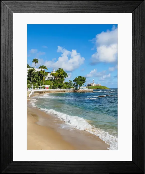 Framed Print : Coastal View, Barra Neighbourhood, Salvador, State of Bahia, Brazil Framed Print : Coastal View, Barra Neighbourhood, Salvador, State of Bahia, Brazil