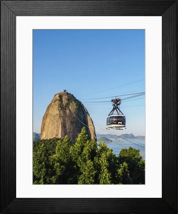 Framed Print : Sugarloaf Mountain Cable Car, Rio de Janeiro, Brazil