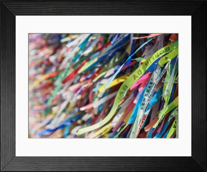 Framed Print : Fitas (wish bracelets) n front of the Nosso Senhor do Bonfim Church, Salvador, State Framed Print : Fitas (wish bracelets) n front of the Nosso Senhor do Bonfim Church, Salvador, State