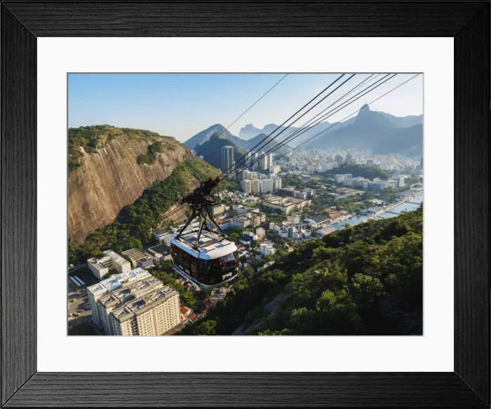 Framed Print : Cable Car to Morro da Urca and Sugarloaf Mountain, Rio de Janeiro, Brazil Framed Print : Cable Car to Morro da Urca and Sugarloaf Mountain, Rio de Janeiro, Brazil