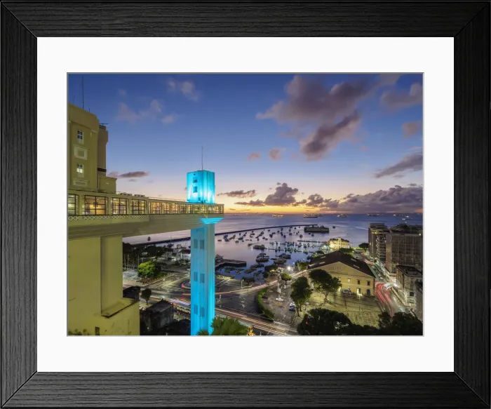 Framed Print : Lacerda Elevator at dusk, Salvador, State of Bahia, Brazil Framed Print : Lacerda Elevator at dusk, Salvador, State of Bahia, Brazil