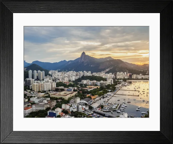Framed Print : Urca and Botoafogo Neighbourhoods seen from the Morro da Urca, Rio de Janeiro, Brazil Framed Print : Urca and Botoafogo Neighbourhoods seen from the Morro da Urca, Rio de Janeiro, Brazil