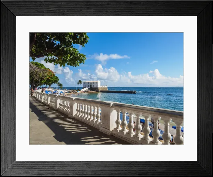 Framed Print : Promenade by the Porto da Barra Beach, Salvador, State of Bahia, Brazil Framed Print : Promenade by the Porto da Barra Beach, Salvador, State of Bahia, Brazil